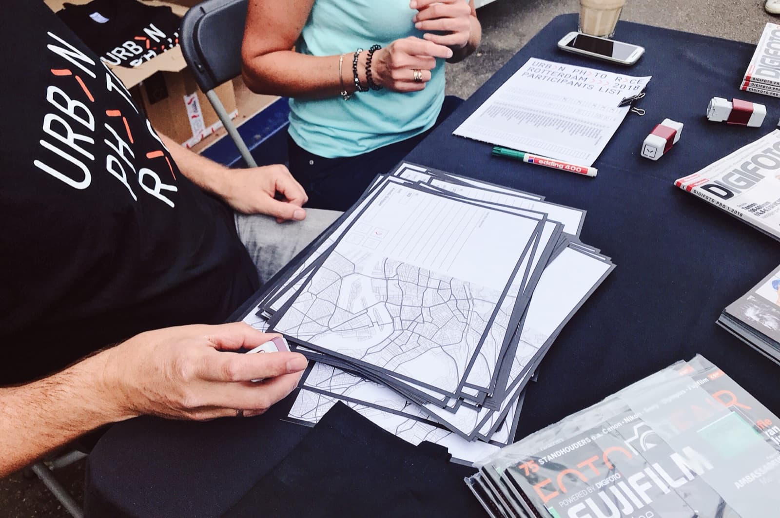 Rotterdam 2018 · Registration table at the start of the race