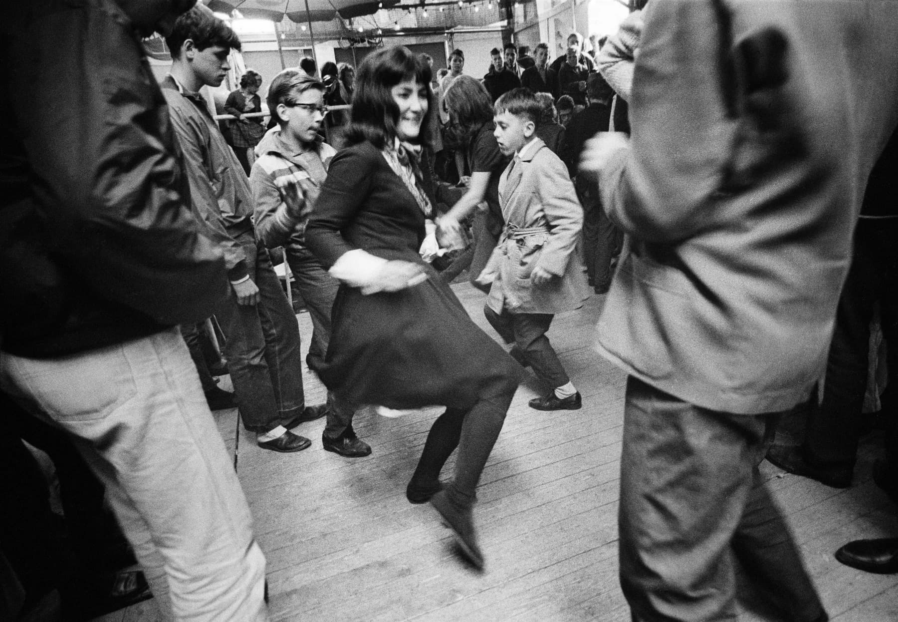 Young people dancing the Twist at a party on the Amstelveld in Amsterdam, 1962, photographed by Violette Cornelius
